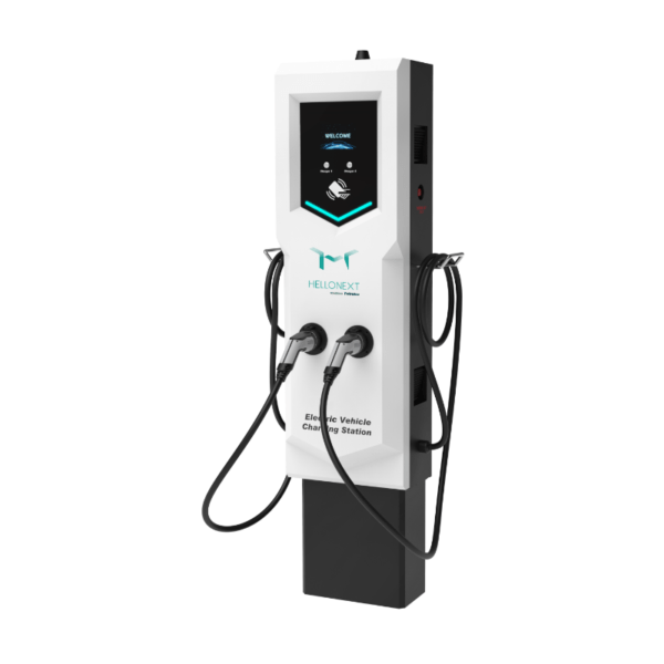 Hellonext h1-22 pedestal ev charger with type 2 connector